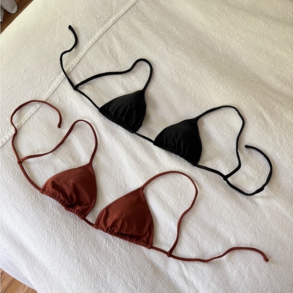 Summersalt String Bikini Tops - Brown & Black, Sizes 2 & 4 - Picture 7 of 12